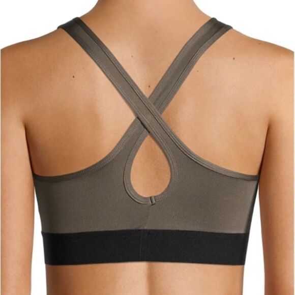 NWT PSK Collective Olive Polyester Spandex Solid Medium Impact Sports Bra - Picture 2 of 7